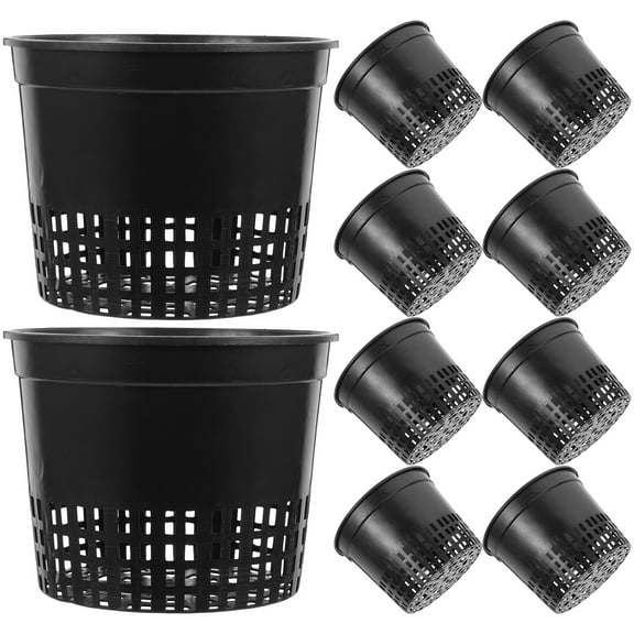 Masteelf 10Pcs Hydroponic Cups Net Pots Cups Aquaponics Aquaculture Hydroponics Slotted Mesh Cup