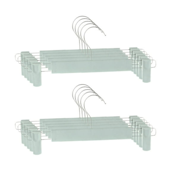 Masteelf 10Pcs Non-slip Plastic Pants Clips Household Coat Hanger Clothes Clips