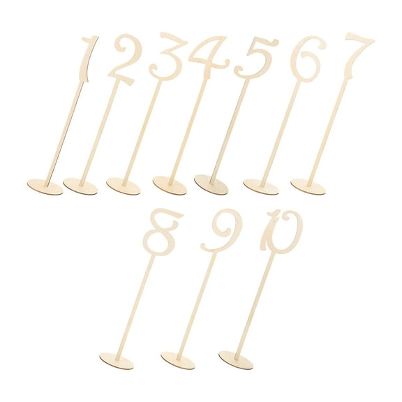 Masteelf 10Pcs Table Number With Base Round Shape for Couples at Home