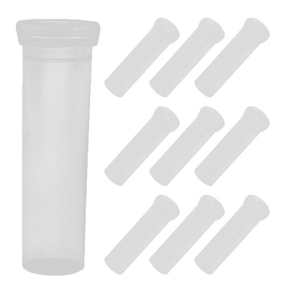 Masteelf 10Pcs Vials With Caps Cylindrical Transparent Plastic For Water Retention And Hydration