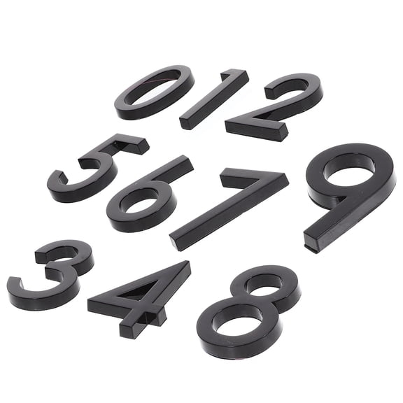Masteelf 10Pcs Wall Number Sign Household Decorative Number Sign Numerals Door Signs