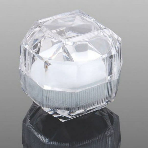 Masteelf 10Set Ring Case for Jewelry Display and Proposals with Plastic and Sponge Material Cube Design
