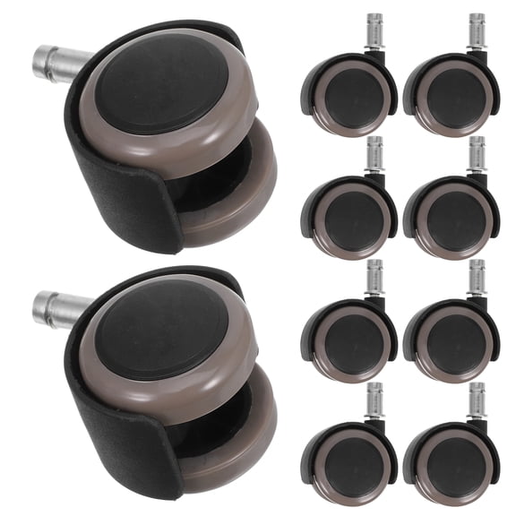 Masteelf 10pcs 2inch Universal Grey Caster Wheels Mute -directional Wheel Furniture Accessories for Sofa Chair