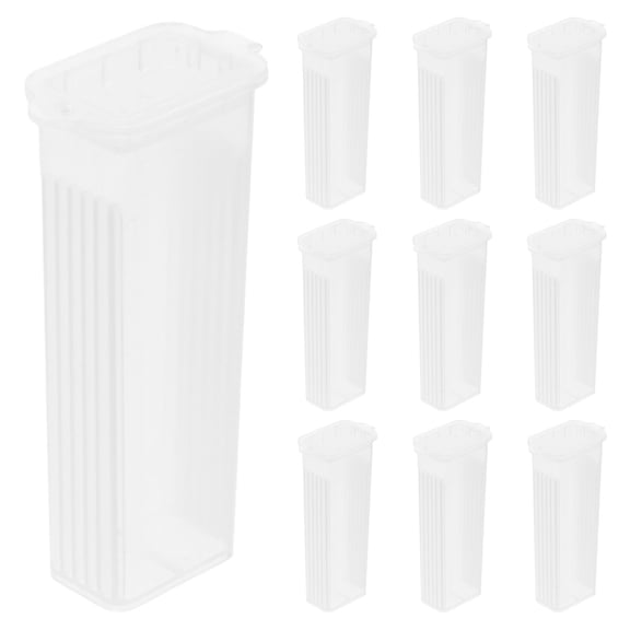 Masteelf 10pcs Coplin Staining Jar 5-Slide Capacity Coplin Canisters Slide Staining Jar with Lid for Labs Laboratory Transparent