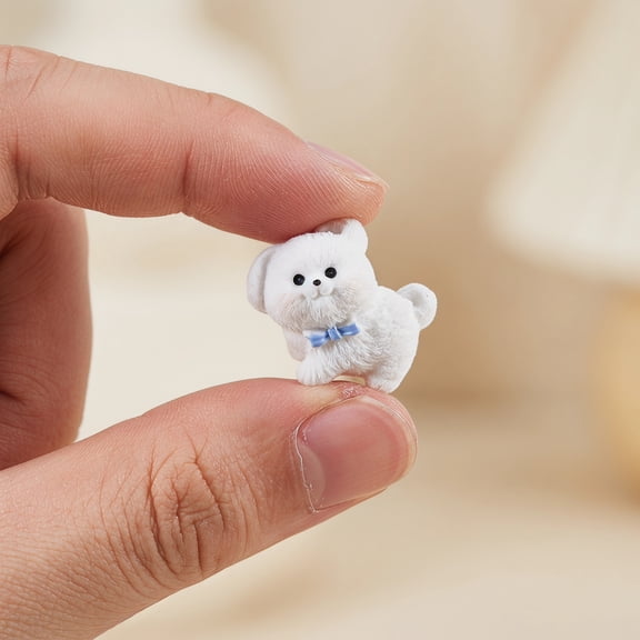 Masteelf 10pcs Cute Car Dashboard Decor Miniature Puppy Decoration Small Dog Figurines Adorable Desktop Ornaments Mini Resin Animal Statues