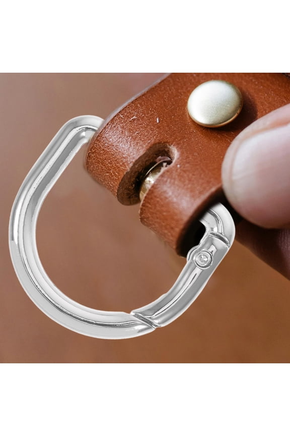 10pcs D Ring Spring Buckle Semicircle Metal Key Ring Clasp Clamps Diy Accessories for Backpacks Purse Strap