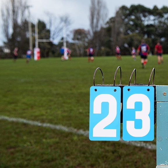 Masteelf 10pcs Flip Scoreboard Number Cards Portable Score Keeper for Sports and Competition Practical Score Recording Cards for Billiards and Football