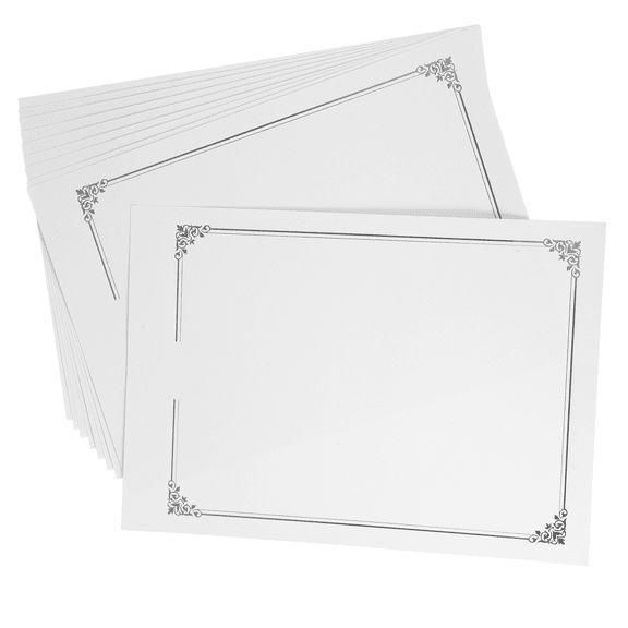 Masteelf 10pcs Foil Award Certificate Paper Diploma Cardstock Blank Certificate Paper Printing Sheet for Employee Training Academic Awards Professional Recognition
