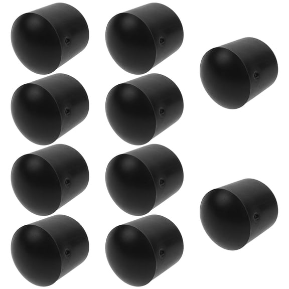 SWETRACE Foosball Rod Plug Black Plastic 10Pcs 0.6In Round End Caps for Fan Gear