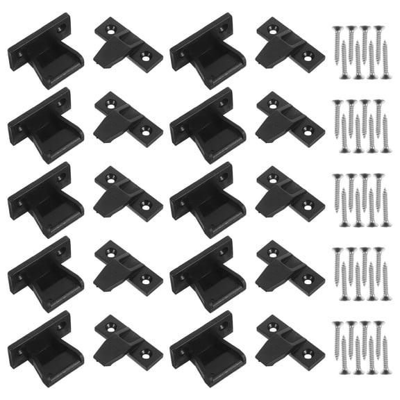 Masteelf 10pcs Furniture Panel Connection Bracket With Mounting Screw Quick Fit Push Clamp Fixing Suitable For Fixing Decorative Paneling Cover