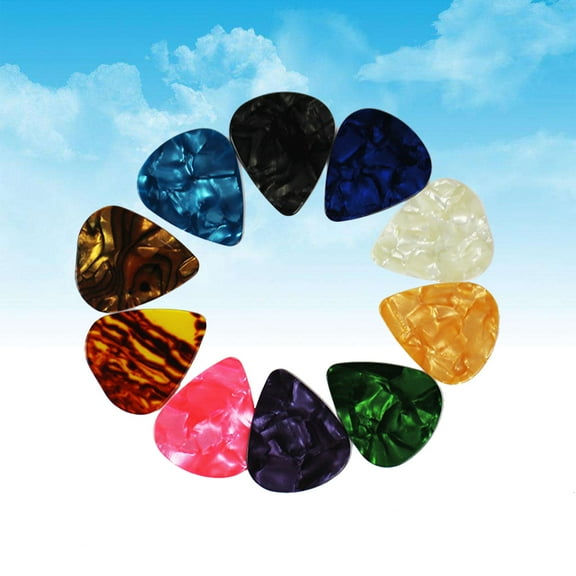 Masteelf 10pcs Guitar Picks Colorful Shining Guitar Picks for Guitar Bass Ukulele Mandolin Banjo