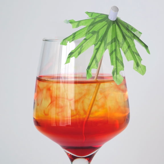 Masteelf 10pcs Hawaiian Drinking Umbrellas Picks Cocktail Umbrellas Picks Cocktail Fruit Picks Decor