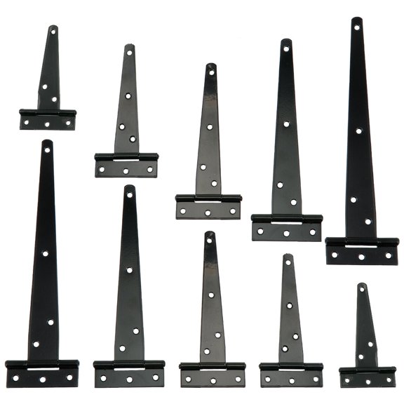 Masteelf 10pcs Home Tee Shape Hinges Galvanized T-shaped Hinges Triangle Hinges