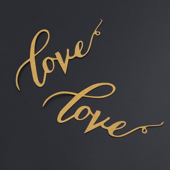 Masteelf 10pcs LOVE Cake Topper Glitter Paper Cake Picks Cake Decoration for Wedding Engagement Valentine's Day Anniversary (Random Color)