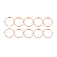 thumbnail image 1 of Masteelf 10pcs Metal Wire Keychain Cables Colored Key Ring Loops for Keychain Hanging Luggage ID 15mm ( Orange ), 1 of 10