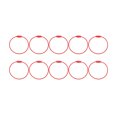 thumbnail image 1 of Masteelf 10pcs Metal Wire Keychain Cables Colored Key Ring Loops for Keychain Hanging Luggage ID 15mm ( Red ), 1 of 10