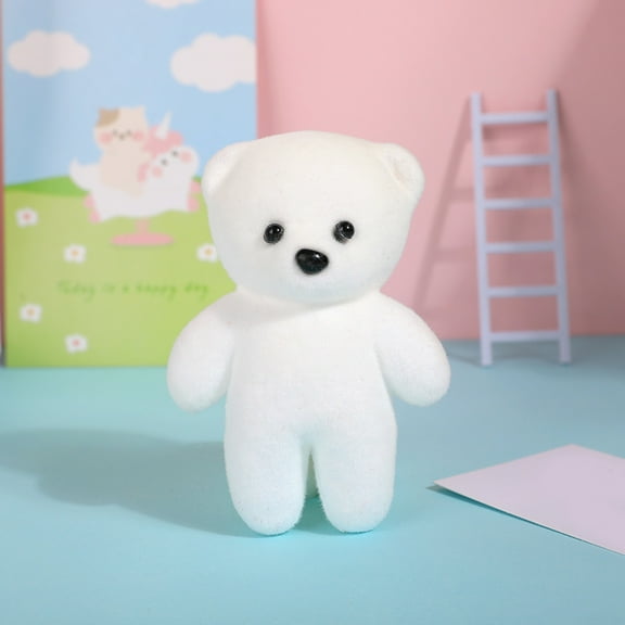 Masteelf 10pcs Mini Plush Bear Toy For Christmas And Valentine'S Day Decor Tiny Bear Dolls For Baby Showers And Graduation Diy Flower Bouquet Accessories