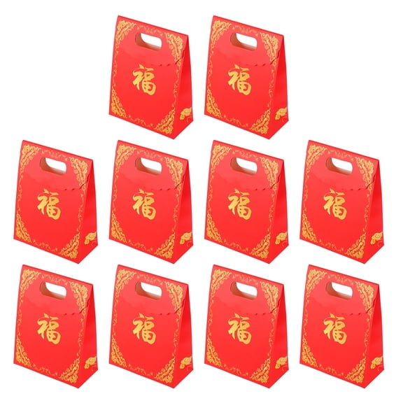 HEATSHAKING Wrapping Pouch Red Paper 10Pcs 6.29x4.72In For present Packing New Year Celebration