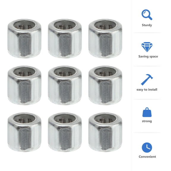Masteelf 10pcs One Way Roller Bearing Octagonal Open Drawn Cup Thrust Ball Bearing