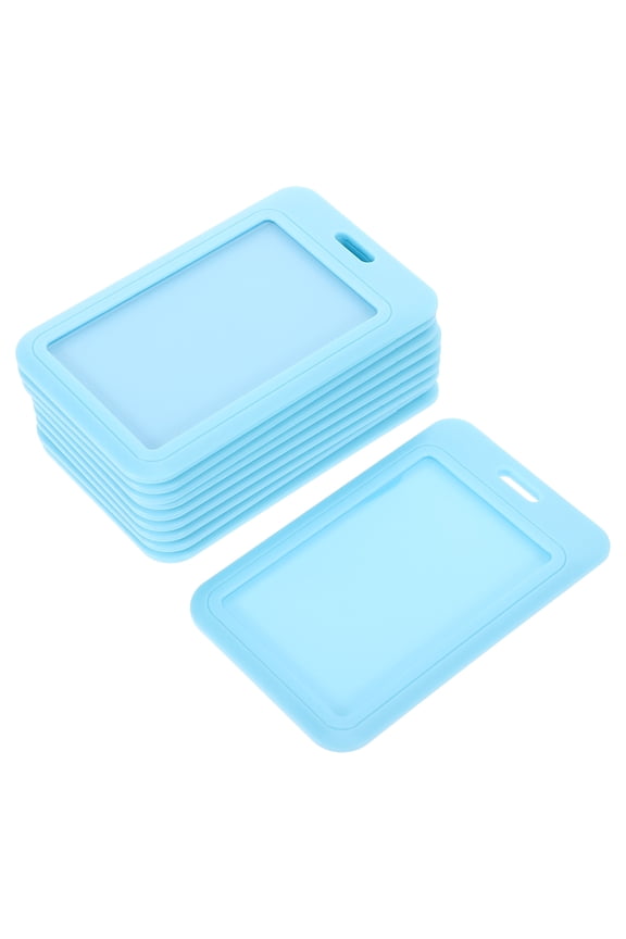 Sky- Sleeve for ID Credit Bus Cards with Keychain Buckle Compact Size 10pcs