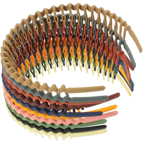Masteelf 10pcs Plastic Headbands Teeth Comb Headbands Women Simplicity Hair Bands Hair Accessories