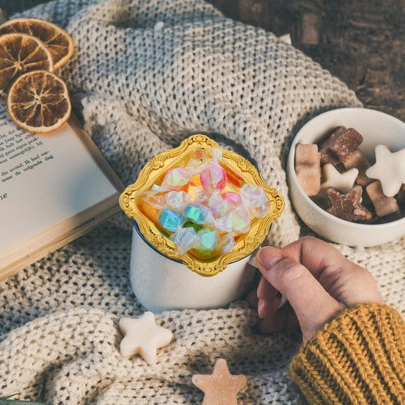 Masteelf 10pcs Square Mini Plate Wedding Party Treats Plate Baroque Dessert Platter Mini Fruit Snack Trays Baby Shower Serving Plate for Festive Celebrations Party