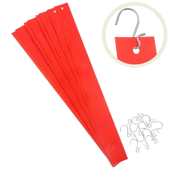 Masteelf 10pcs Station Hanging Merchandise Strips with S Hooks Retail Display Strips Chip Rack Display Stand for Organizing Snacks Retail Stores Bars