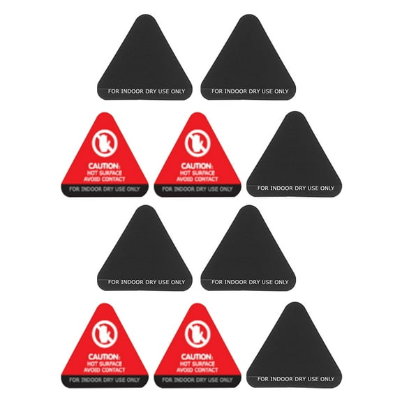 Masteelf 10pcs Hot Warning Stickers, Antiscald Caution Labels to Avoid , Safety Stickers for Home & Industrial Use