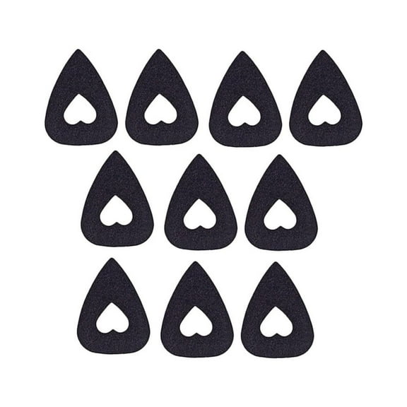 Masteelf 10pcs Wool Hollow Guitar Picks for Guitar Bass Ukulele Mandolin Banjo (Black)