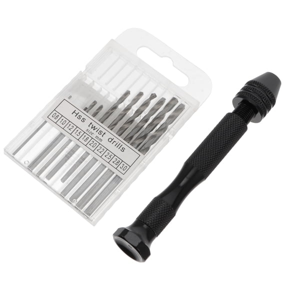 Masteelf  11 Pcs Hand Auger Hand-Held Drill Tools Twists Bit Portable