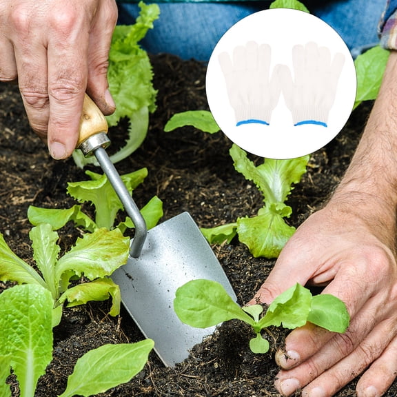 IDEANATEGRATE Gardening Work Gloves Nylon 12 Pairs 8.25X6.29X0.20in