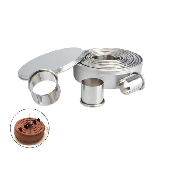 Masteelf  12 Pcs Cake Tins for Baking Pressure-resistant Tools Double Curling Surface