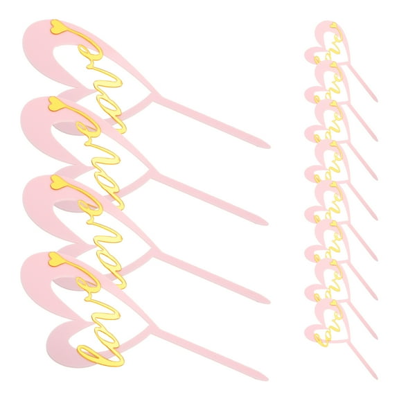 Masteelf 12 Pcs Coffee Table Decoration Valentine's Day Cake Insert