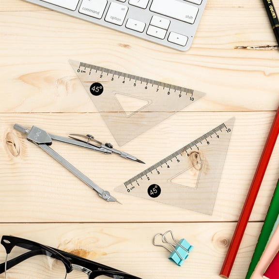 Masteelf 12 Pcs Drawing Triangle Ruler Geometry Rulers Student