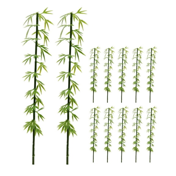 Masteelf 12 Pcs Fake Plant Artificial Bamboo 15.00X3.00X3.00CM Green
