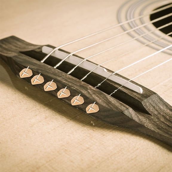 Masteelf 12 Pcs Guitar String Ties Bridgebeads Classical Guitar String Locks Beads For Acoustic Classical Guitar Nylon String Guitar Ukulele Beige