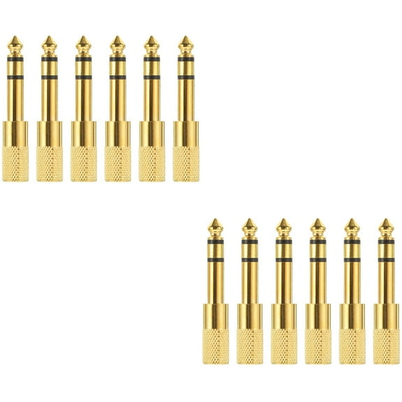 Masteelf 12 Pcs  Headphone Jack Adapters Converter Audio Interface Headphone Converter 6.35mm Male to 3.5mm Female