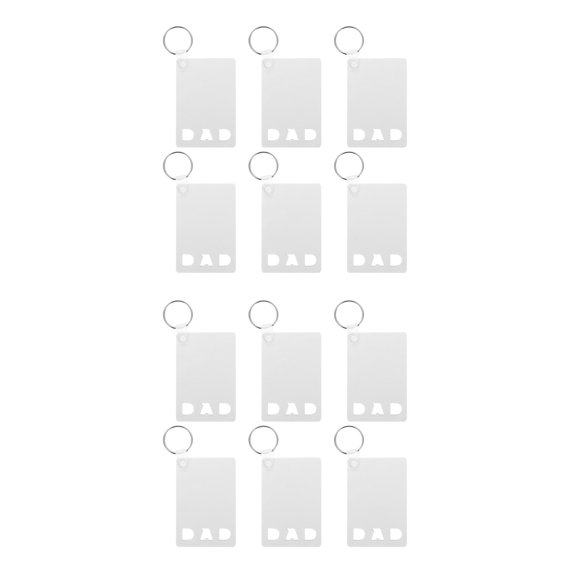 Masteelf 12 Pcs  Heat Transfer Sublimation Blanks Key Chain for Mother's Day Father's Day