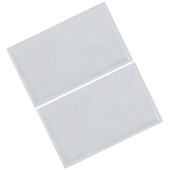 Masteelf 12 Pcs Holder Clear Pouches Plastic Card Parking Permit Holders Self-adhesive