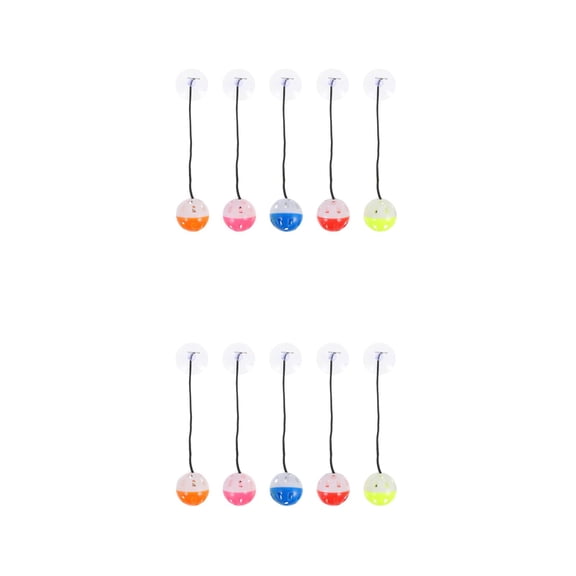 Masteelf 12 Pcs Household Reptile Toys Plastic Bell Balls Lizard Interactive Toys (Mixed Style)