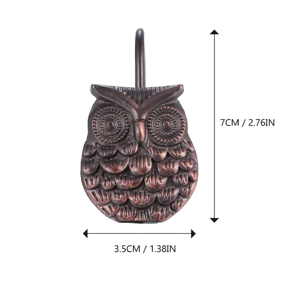 Masteelf  12 Pcs Owl Hook Creative Hooks Retro Curtain Tieback