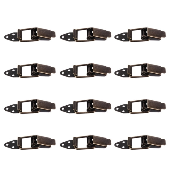 Masteelf 12-Piece Push Toggle Clamps with Spring Buckle Hasp Locks for Secure Fastening and Heavy-Duty Use