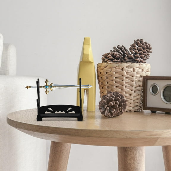 IDEANATEGRATE Sword Display Rack Black Plastic 12pcs 2.75X2.36X1.1Inch