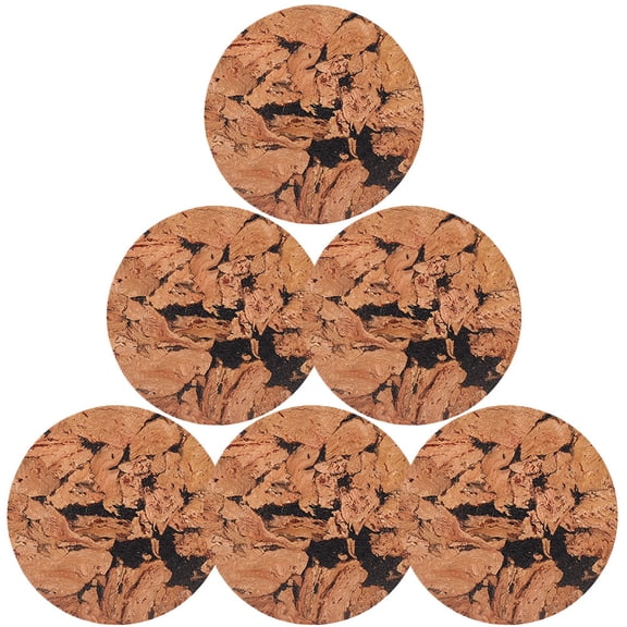 Masteelf 12 Pcs Tabletop Cork Coaster Drink Cork Coaster Multifunctional Cork Coaster Table Decor
