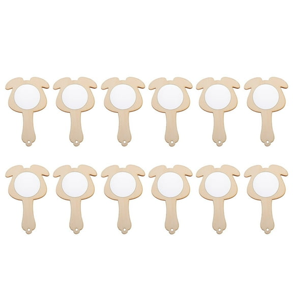 12 Pieces Mini Handheld Mirrors for Kids Craft Projects, Unfinished Design, Perfect for Art and Creative Accessories
