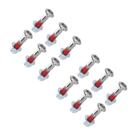 Masteelf 12 Sets Heavy Duty Motorcycle Sprocket Bolt and Nut Kit, Metal Replacement Screws for Motorbike Repair