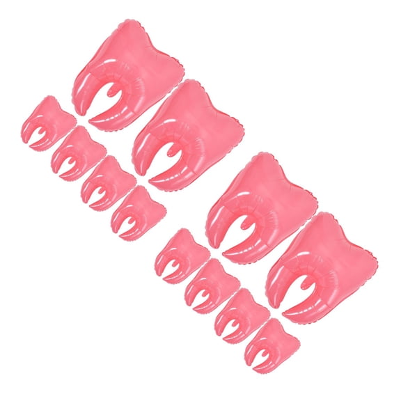 Masteelf 12 pcs Balloon Decor Party Balloon Adorable Cartoon Teeth Party Shower Tooth Balloon Decoration Party Favor Supply