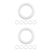 Masteelf 12-Pack White Craft Foam Wreath Forms, Round Polystyrene Circles for Projects, Holiday Decor, Wedding & Home Decorations