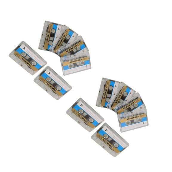 Masteelf 12 pcs Empty Cassette Tapes 30 Minutes Standard Cassette Blank Tapes Player Empty Magnetic Audio Tape Recording with Cases for Speech Music Recording MP3 DVD