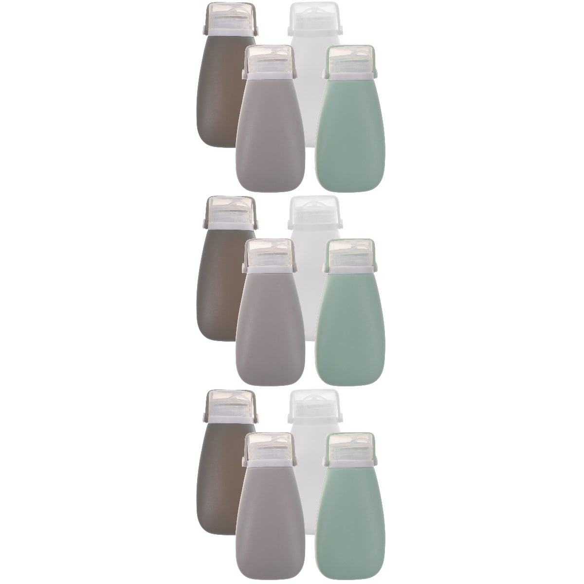 Masteelf 12 pcs Empty Travel Bottles Portable Toiletry Container Lotion Refillable Bottles